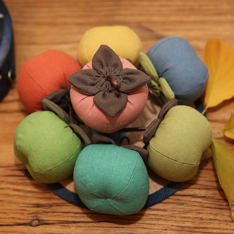 Patchwork lutka privjesak — pastoralni stil, Lu vez, uzorak cvijeće/trava/lišće, DIY kit za križni šav