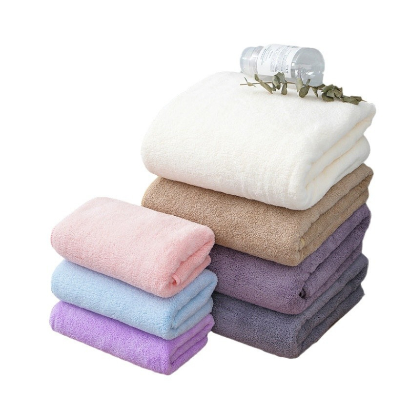 Kupaonski i plažni ručnik, coral fleece, upijajući i brzo sušenje, 100D, 80% poliester + 20% poliamid, 200–300 g, prilagođavanje dostupno