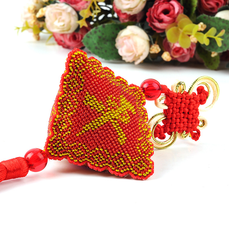 Kit za križićno šivanje s perlicama na platnu 14CT, plastična ploča, uzorak svečano, brend Green phoenix