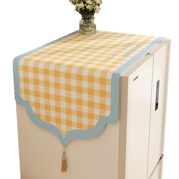 Külmiku ülaosa tolmukate, kanepimaterjalist, kreem stiil, universaalne ühe- ja kahekordsete uste jaoks, köök (Materjal: kanepimaterjal; Stiil: kreem; Ruum: köök)