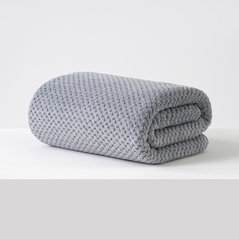 Set ručnika za kupanje i plažu – Coral fleece, 200–300 g, Warp-Knitted Pineapple Plaid Wrap, 19 niti, Plain Weave, Mogući izvezeni logo