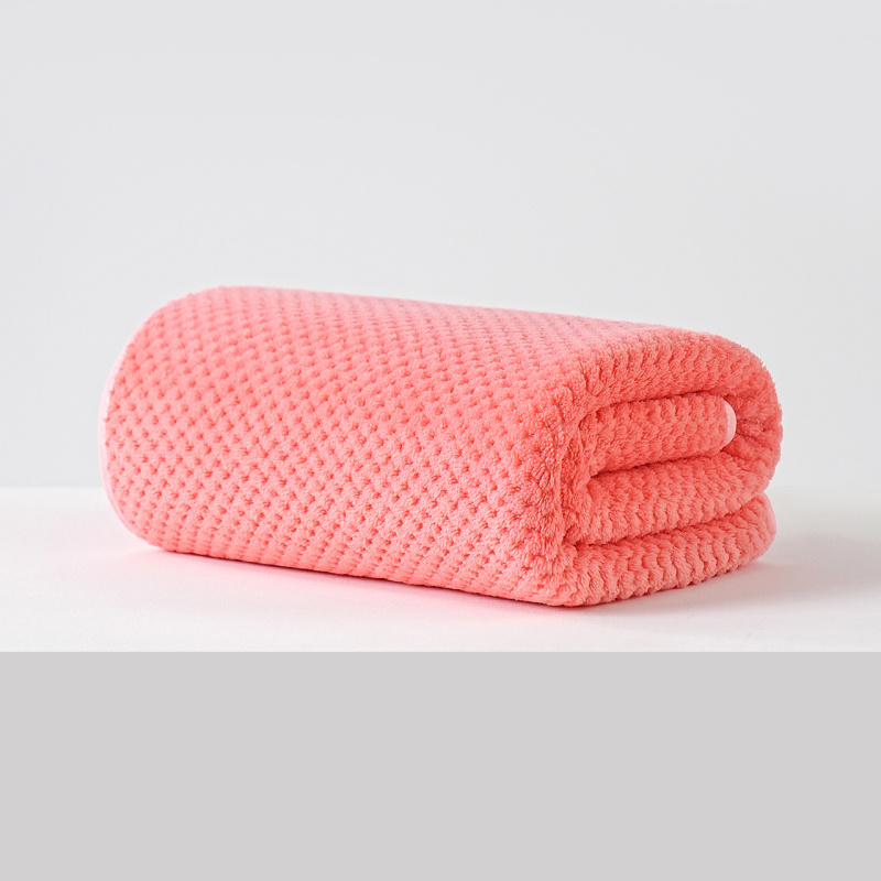Set ručnika za kupanje i plažu – Coral fleece, 200–300 g, Warp-Knitted Pineapple Plaid Wrap, 19 niti, Plain Weave, Mogući izvezeni logo