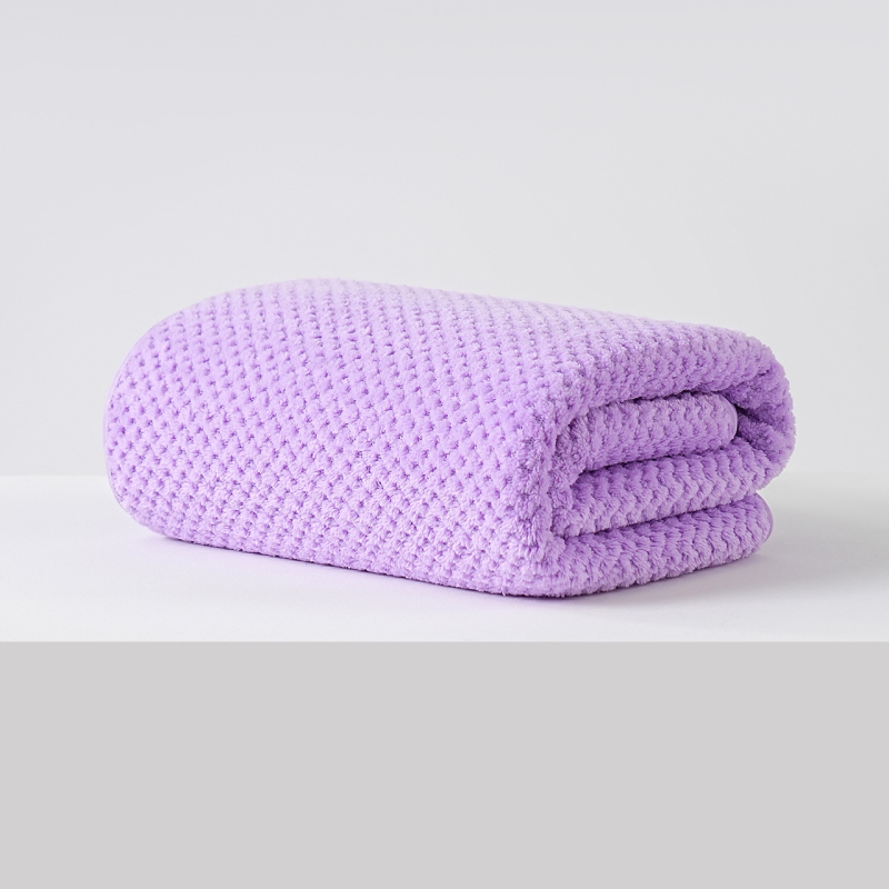 Set ručnika za kupanje i plažu – Coral fleece, 200–300 g, Warp-Knitted Pineapple Plaid Wrap, 19 niti, Plain Weave, Mogući izvezeni logo