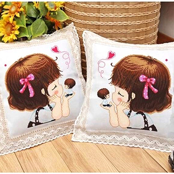 Krusta šuvju spilvens – komplekts ar kokvilnas šuvumu, karikatūras raksts, dzīvojamajai istabai, guļamistabai un studiju telpai