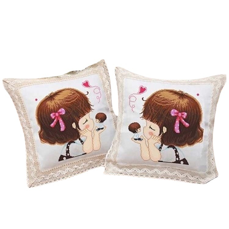 Krusta šuvju spilvens – komplekts ar kokvilnas šuvumu, karikatūras raksts, dzīvojamajai istabai, guļamistabai un studiju telpai