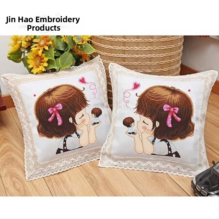 Krusta šuvju spilvens – komplekts ar kokvilnas šuvumu, karikatūras raksts, dzīvojamajai istabai, guļamistabai un studiju telpai