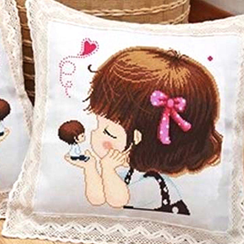 Krusta šuvju spilvens – komplekts ar kokvilnas šuvumu, karikatūras raksts, dzīvojamajai istabai, guļamistabai un studiju telpai