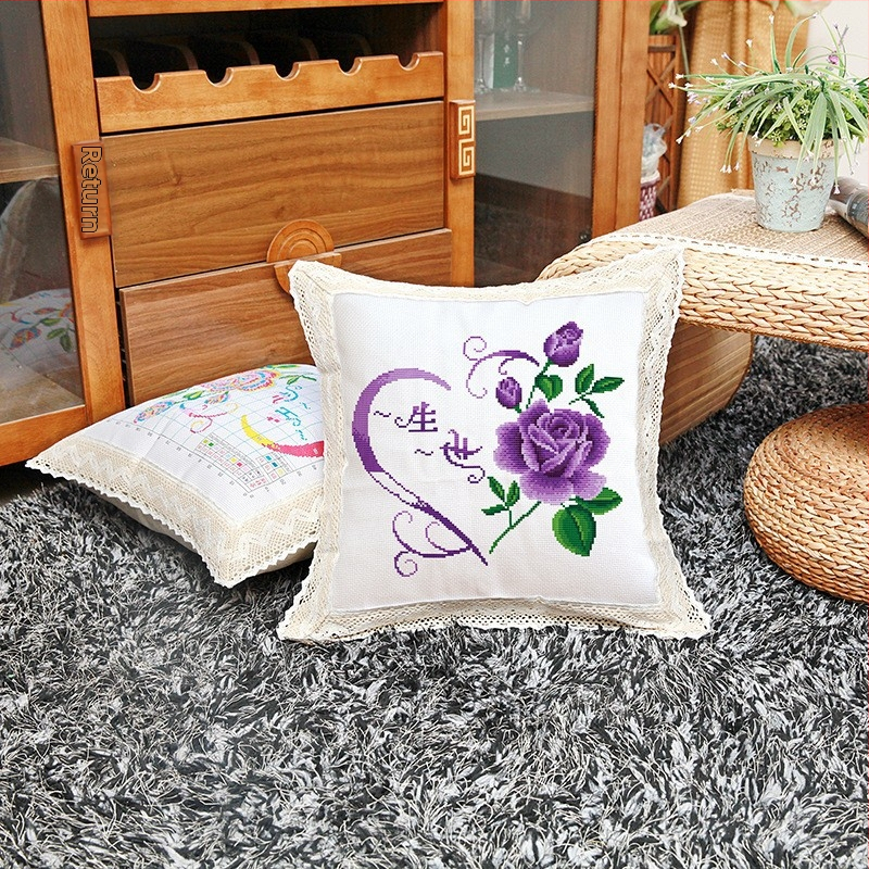 Krusta šuvju spilvens – komplekts ar kokvilnas šuvumu, karikatūras raksts, dzīvojamajai istabai, guļamistabai un studiju telpai