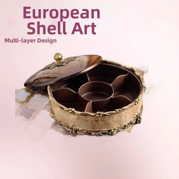 Europos stiliaus dervos vaisių lėkštė dekoratyvinis rinkinys su servetėlių dėžute, galimybė pritaikyti