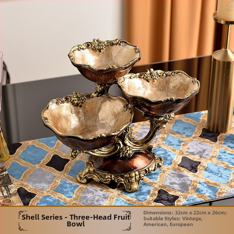 Europos stiliaus dervos vaisių lėkštė dekoratyvinis rinkinys su servetėlių dėžute, galimybė pritaikyti