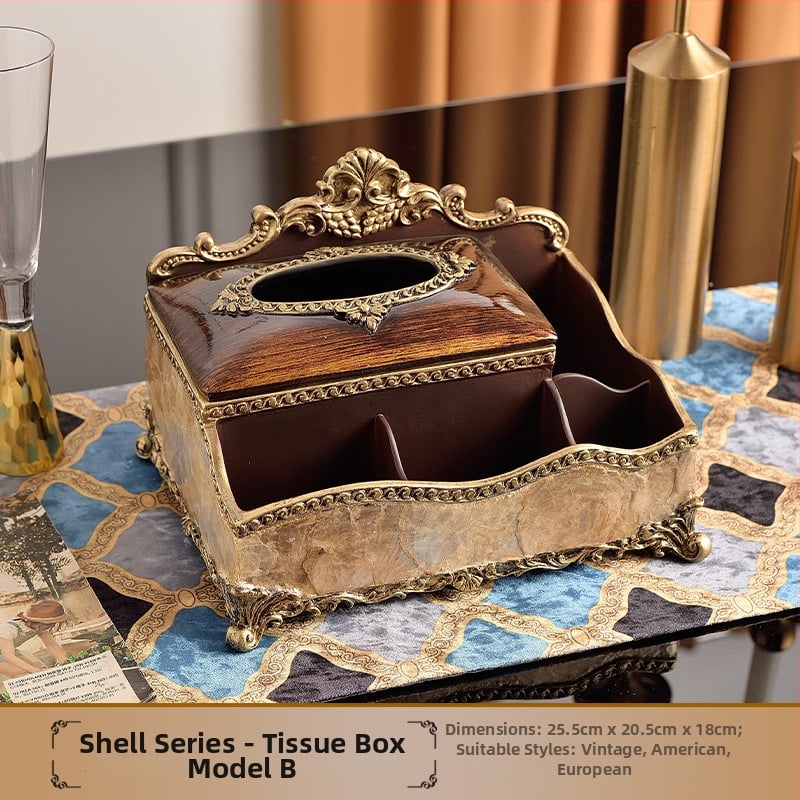 Europos stiliaus dervos vaisių lėkštė dekoratyvinis rinkinys su servetėlių dėžute, galimybė pritaikyti