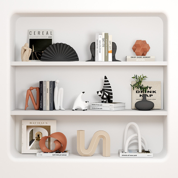 Kerámia absztrakt geometriai figura szobor – egyszerű, modern stílusban, Craftsman Thirteen márkával (Készítő kód 553186337)