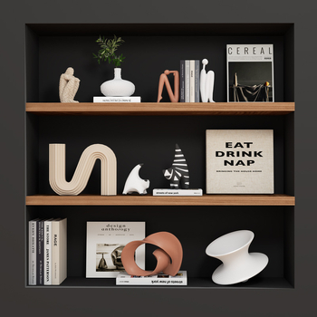 Kerámia absztrakt geometriai figura szobor – egyszerű, modern stílusban, Craftsman Thirteen márkával (Készítő kód 553186337)