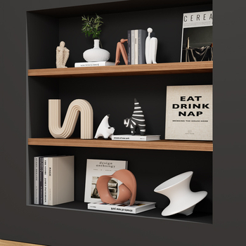 Kerámia absztrakt geometriai figura szobor – egyszerű, modern stílusban, Craftsman Thirteen márkával (Készítő kód 553186337)