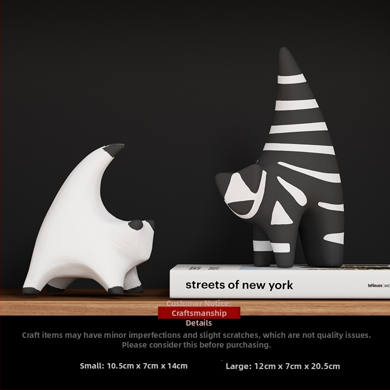 Kerámia absztrakt geometriai figura szobor – egyszerű, modern stílusban, Craftsman Thirteen márkával (Készítő kód 553186337)