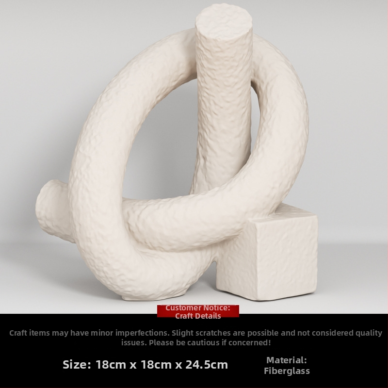 Kerámia absztrakt geometriai figura szobor – egyszerű, modern stílusban, Craftsman Thirteen márkával (Készítő kód 553186337)