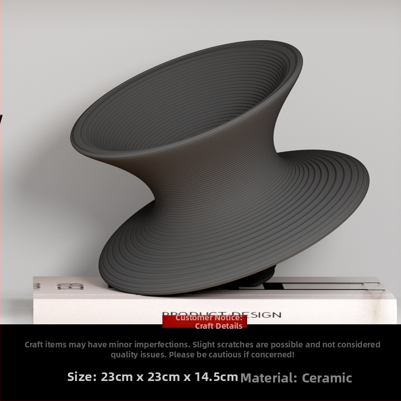 Kerámia absztrakt geometriai figura szobor – egyszerű, modern stílusban, Craftsman Thirteen márkával (Készítő kód 553186337)