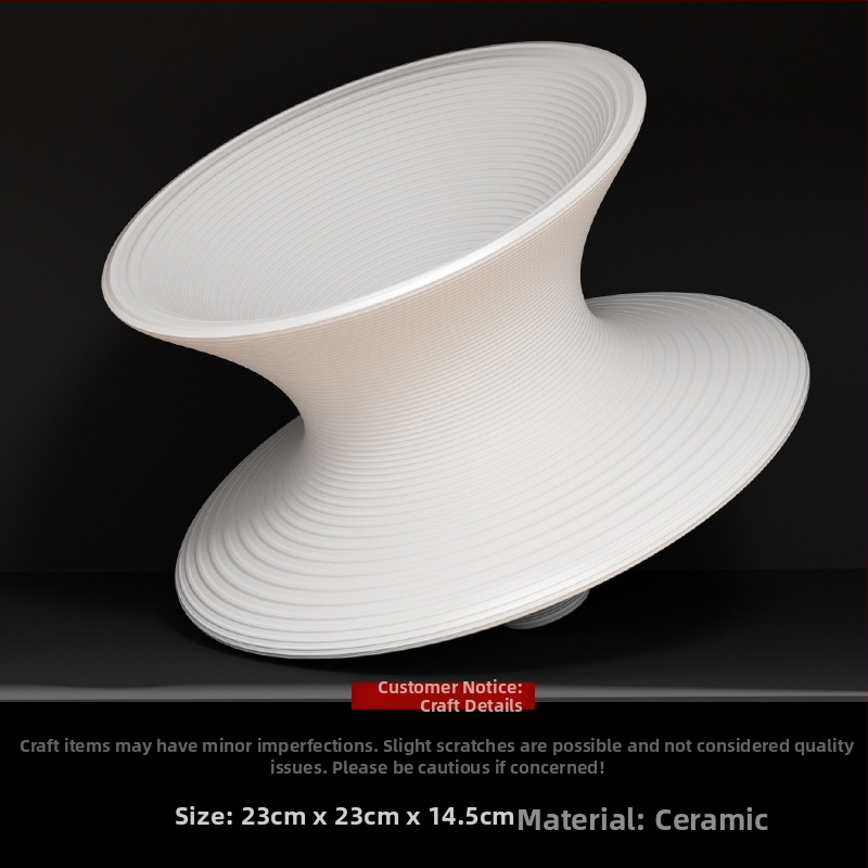 Kerámia absztrakt geometriai figura szobor – egyszerű, modern stílusban, Craftsman Thirteen márkával (Készítő kód 553186337)