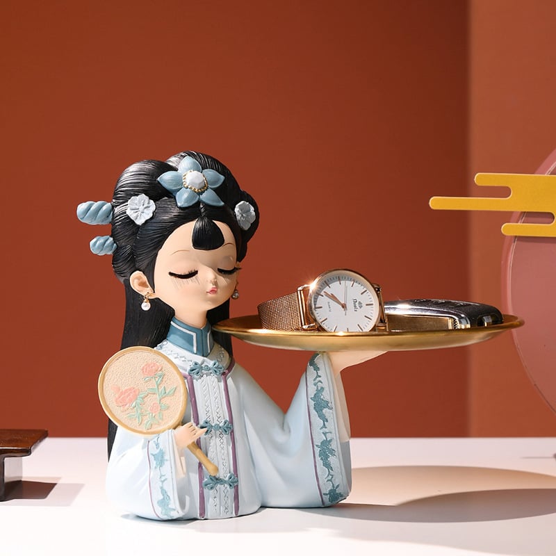 Поставка за ключове в китайски стил, от смола, боядисана повърхност, персонализируема