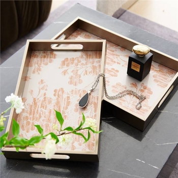 Stiklinė dekoratyvinė padėklas, šiuolaikiškas minimalistinis stilius, standartinis įpakavimas, tinkamas svetainei – kavos staliukui, laikymo padėklas