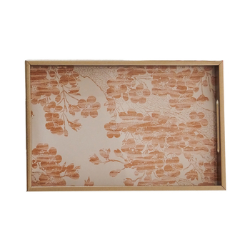 Stiklinė dekoratyvinė padėklas, šiuolaikiškas minimalistinis stilius, standartinis įpakavimas, tinkamas svetainei – kavos staliukui, laikymo padėklas