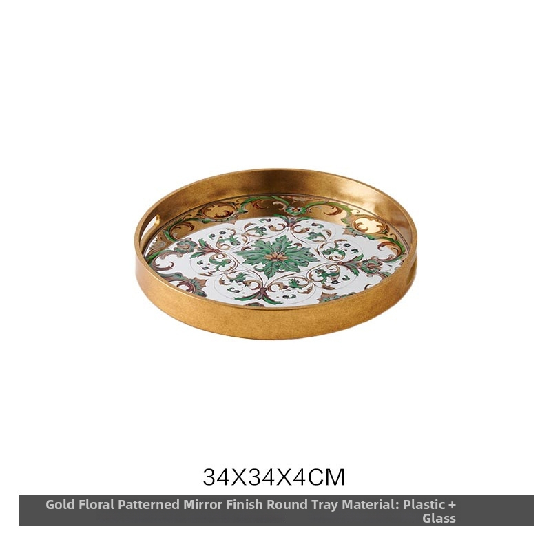 Stiklinė dekoratyvinė padėklas, šiuolaikiškas minimalistinis stilius, standartinis įpakavimas, tinkamas svetainei – kavos staliukui, laikymo padėklas