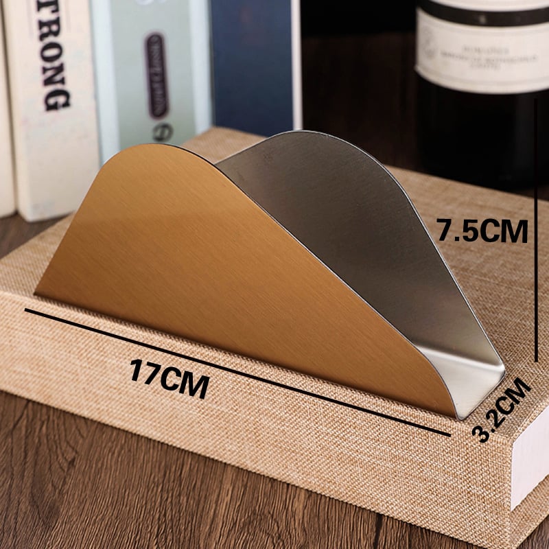 Държач за салфетки от неръждаема стомана, матирана повърхност, модерен стил, вертикален държач за салфетки, с възможност за персонализация