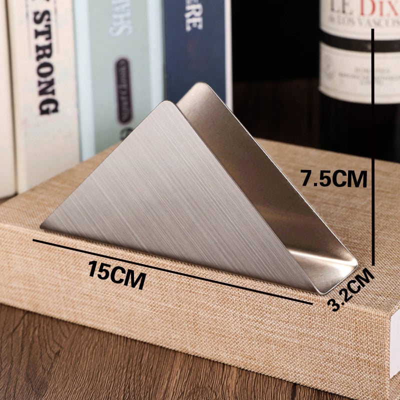 Държач за салфетки от неръждаема стомана, матирана повърхност, модерен стил, вертикален държач за салфетки, с възможност за персонализация