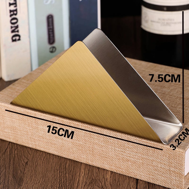 Държач за салфетки от неръждаема стомана, матирана повърхност, модерен стил, вертикален държач за салфетки, с възможност за персонализация