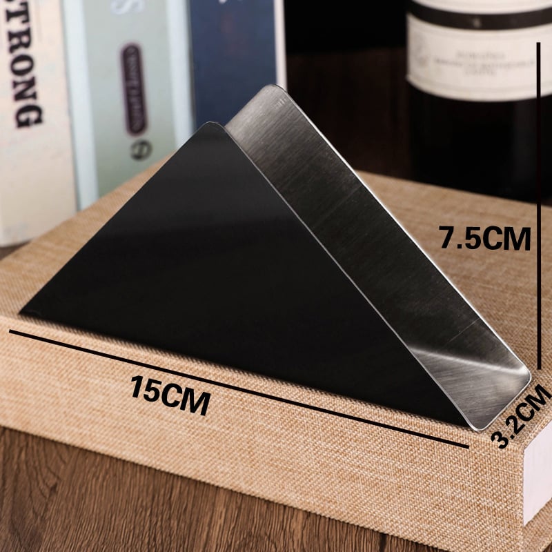 Държач за салфетки от неръждаема стомана, матирана повърхност, модерен стил, вертикален държач за салфетки, с възможност за персонализация