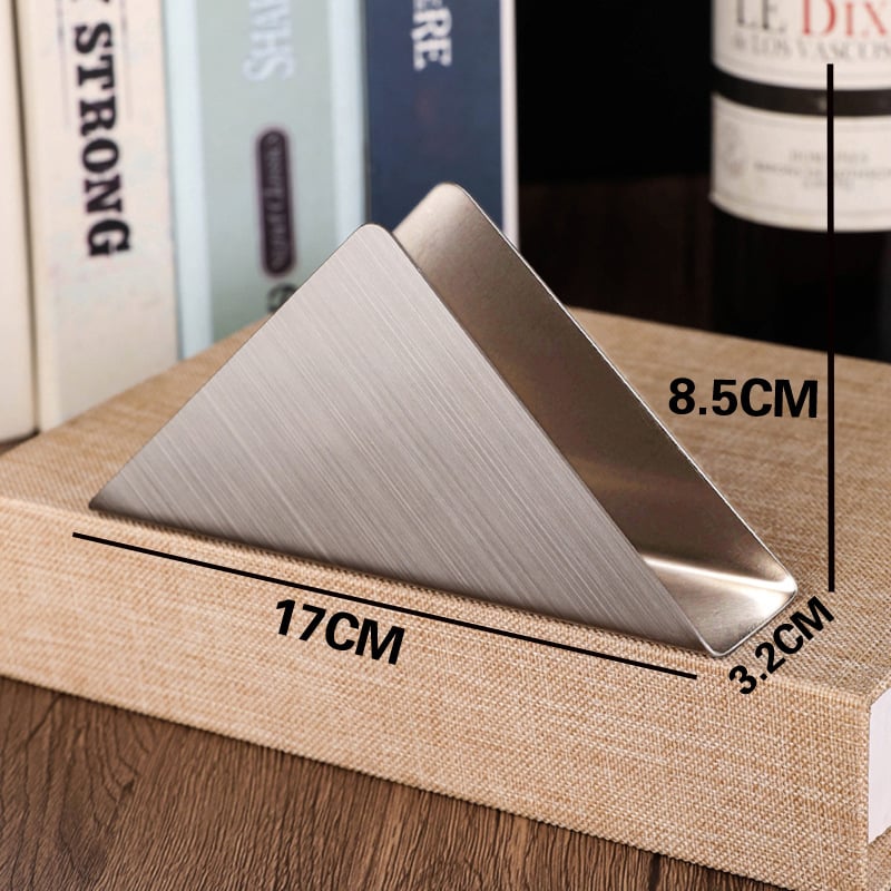 Държач за салфетки от неръждаема стомана, матирана повърхност, модерен стил, вертикален държач за салфетки, с възможност за персонализация
