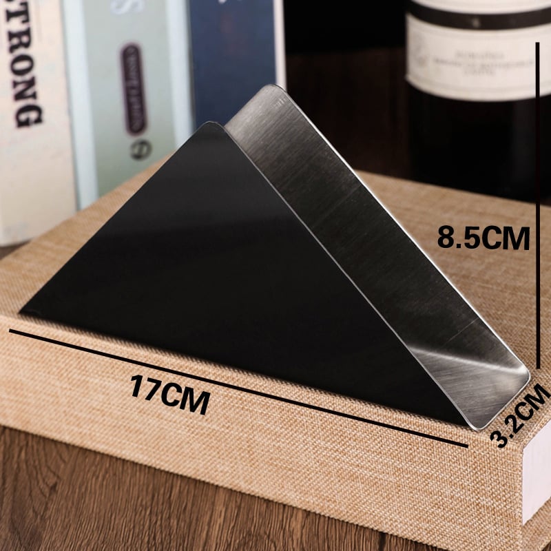 Държач за салфетки от неръждаема стомана, матирана повърхност, модерен стил, вертикален държач за салфетки, с възможност за персонализация