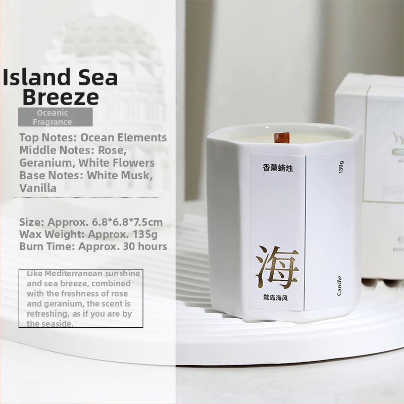 Aromātiska sojas vaska svece, roku darbs, astoņstūra tasītes formā, ar iespēju uzdrukāt logotipu uz iepakojuma