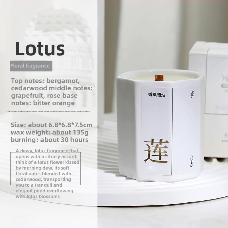 Aromātiska sojas vaska svece, roku darbs, astoņstūra tasītes formā, ar iespēju uzdrukāt logotipu uz iepakojuma