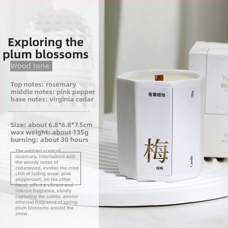 Aromātiska sojas vaska svece, roku darbs, astoņstūra tasītes formā, ar iespēju uzdrukāt logotipu uz iepakojuma