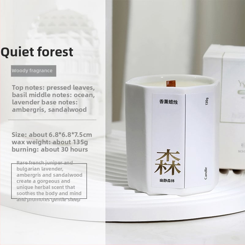 Aromātiska sojas vaska svece, roku darbs, astoņstūra tasītes formā, ar iespēju uzdrukāt logotipu uz iepakojuma