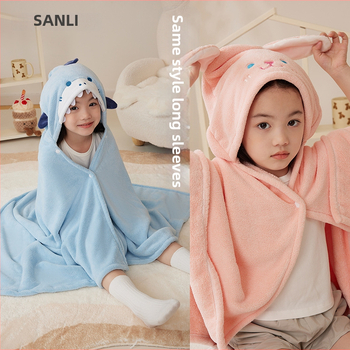 Sanli szülő-gyermek fürdőköpeny korall plüss, 90% poliészter