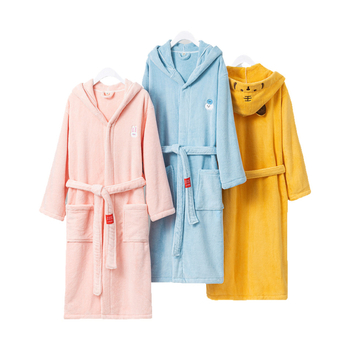 Sanli szülő-gyermek fürdőköpeny korall plüss, 90% poliészter
