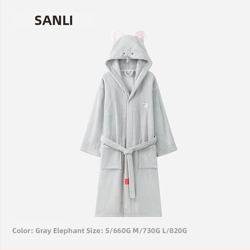 Sanli szülő-gyermek fürdőköpeny korall plüss, 90% poliészter