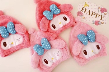 Aranyos rajzfilm témájú hajszárító sapka, rendkívül nedvszívó és gyorsan száradó; korall plüss zuhanysapka felnőtteknek és gyerekeknek; Anyag: blended; Fő összetevő: puha plüss; Kategória: hajsapka