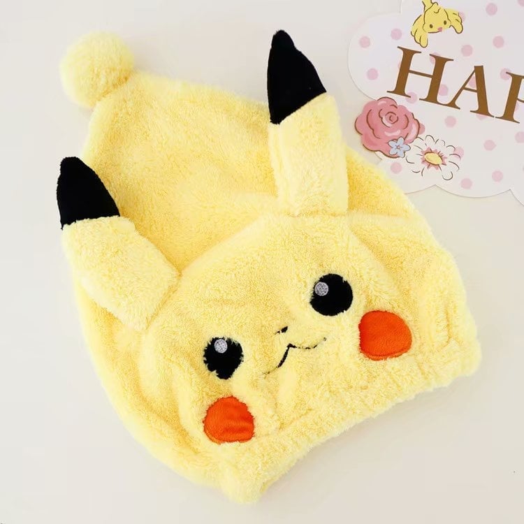 Aranyos rajzfilm témájú hajszárító sapka, rendkívül nedvszívó és gyorsan száradó; korall plüss zuhanysapka felnőtteknek és gyerekeknek; Anyag: blended; Fő összetevő: puha plüss; Kategória: hajsapka
