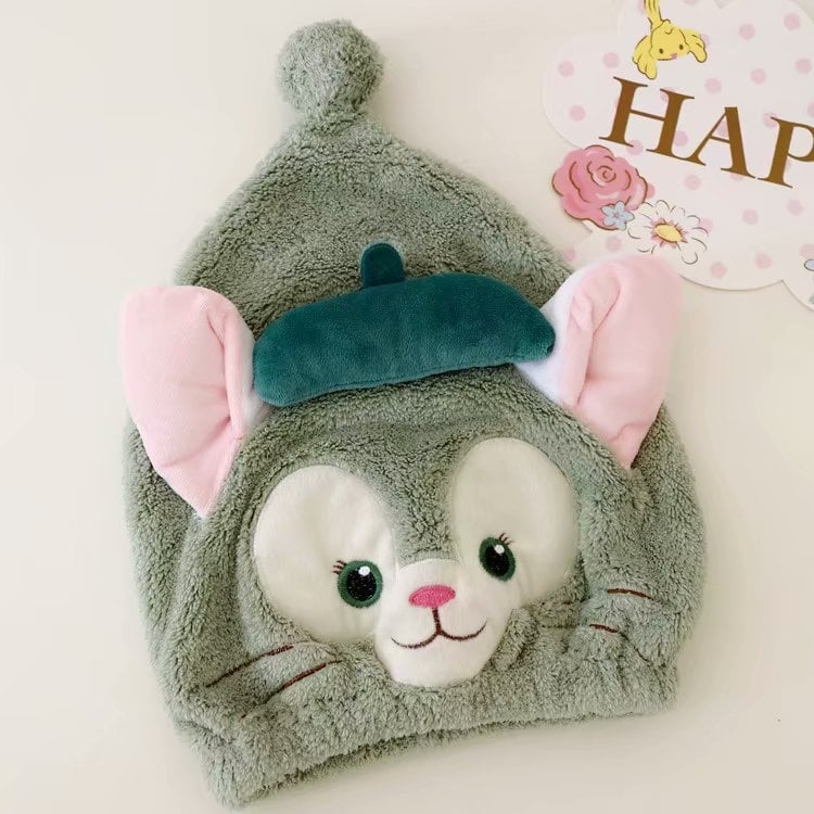 Aranyos rajzfilm témájú hajszárító sapka, rendkívül nedvszívó és gyorsan száradó; korall plüss zuhanysapka felnőtteknek és gyerekeknek; Anyag: blended; Fő összetevő: puha plüss; Kategória: hajsapka