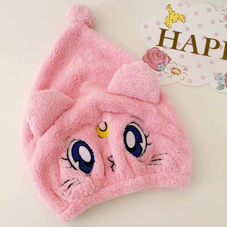 Aranyos rajzfilm témájú hajszárító sapka, rendkívül nedvszívó és gyorsan száradó; korall plüss zuhanysapka felnőtteknek és gyerekeknek; Anyag: blended; Fő összetevő: puha plüss; Kategória: hajsapka