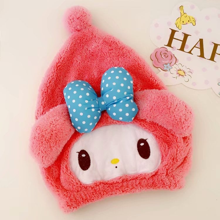 Aranyos rajzfilm témájú hajszárító sapka, rendkívül nedvszívó és gyorsan száradó; korall plüss zuhanysapka felnőtteknek és gyerekeknek; Anyag: blended; Fő összetevő: puha plüss; Kategória: hajsapka