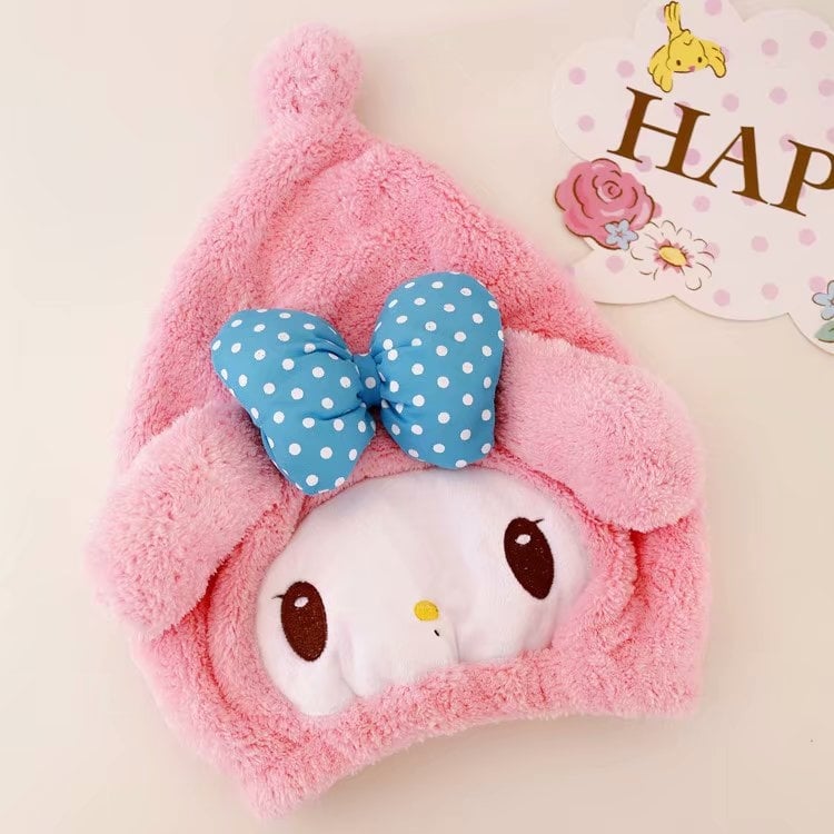 Aranyos rajzfilm témájú hajszárító sapka, rendkívül nedvszívó és gyorsan száradó; korall plüss zuhanysapka felnőtteknek és gyerekeknek; Anyag: blended; Fő összetevő: puha plüss; Kategória: hajsapka