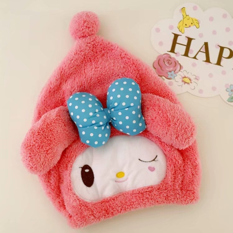 Aranyos rajzfilm témájú hajszárító sapka, rendkívül nedvszívó és gyorsan száradó; korall plüss zuhanysapka felnőtteknek és gyerekeknek; Anyag: blended; Fő összetevő: puha plüss; Kategória: hajsapka