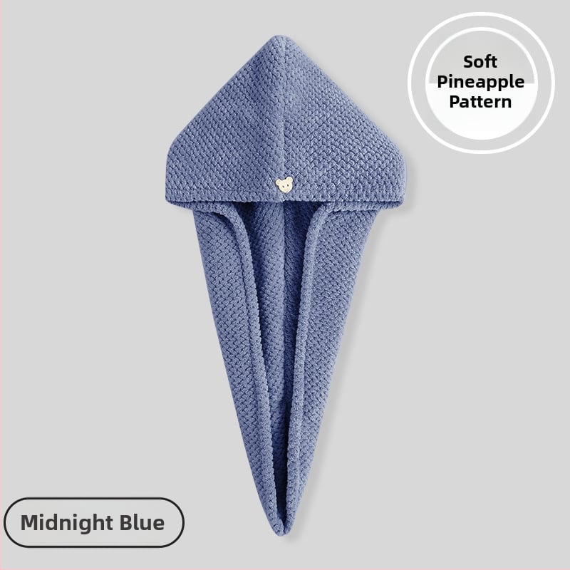 Női hajszárító sapka, ananász mintával, kettős rétegű, mikroszálas 150D, hímzett és felvarrt szegéllyel