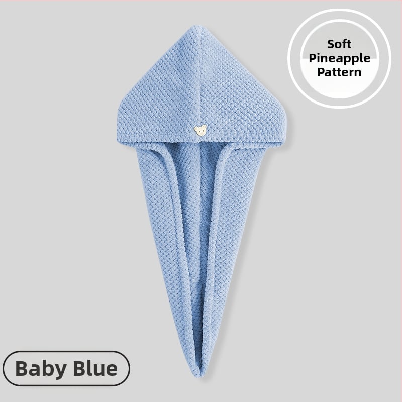 Női hajszárító sapka, ananász mintával, kettős rétegű, mikroszálas 150D, hímzett és felvarrt szegéllyel