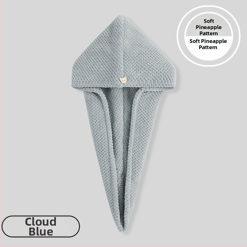 Női hajszárító sapka, ananász mintával, kettős rétegű, mikroszálas 150D, hímzett és felvarrt szegéllyel