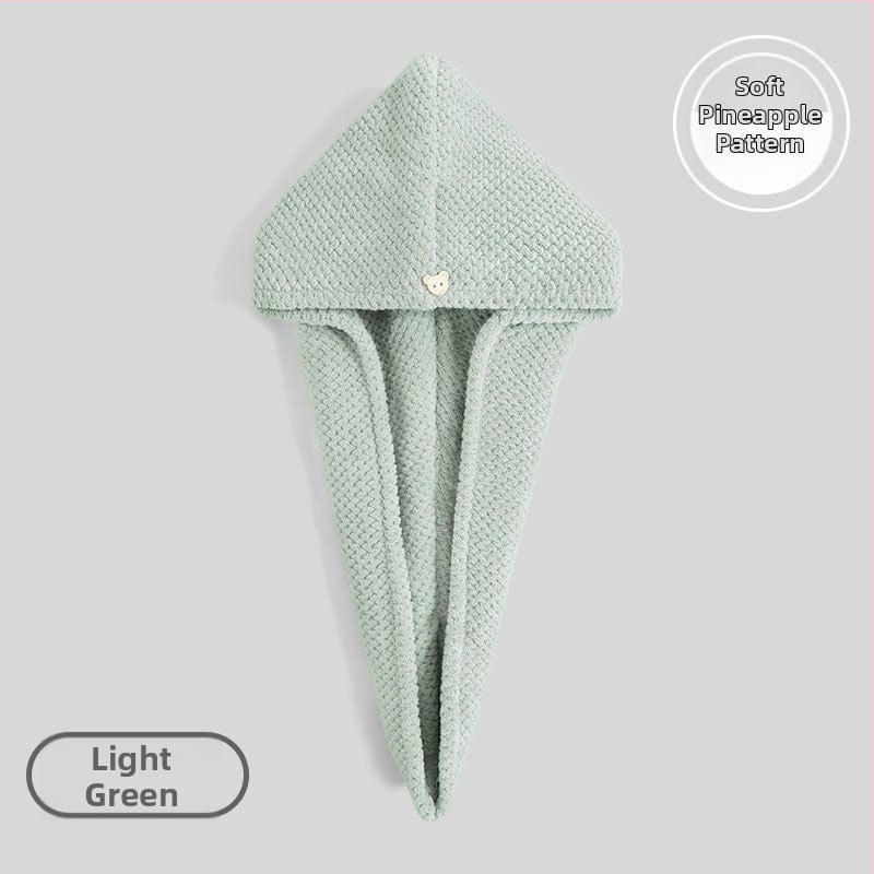 Női hajszárító sapka, ananász mintával, kettős rétegű, mikroszálas 150D, hímzett és felvarrt szegéllyel